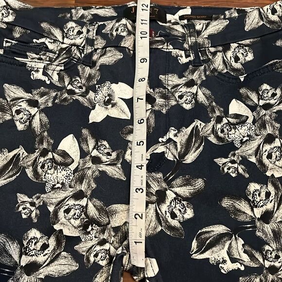 7 For All Mankind Jen 7 Blue Floral Cropped Skinny Pants Boho Feminine Modern - Picture 6 of 11